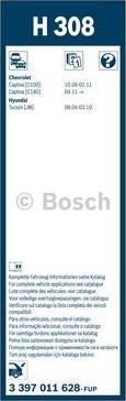 BOSCH 3 397 011 628 - Spazzola tergi www.autoricambit.com