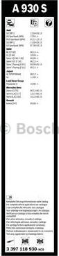 BOSCH 3 397 118 930 - Spazzola tergi www.autoricambit.com