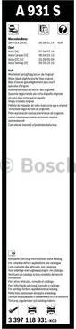 BOSCH 3 397 118 931 - Spazzola tergi www.autoricambit.com