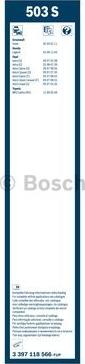 BOSCH 3 397 118 566 - Spazzola tergi www.autoricambit.com