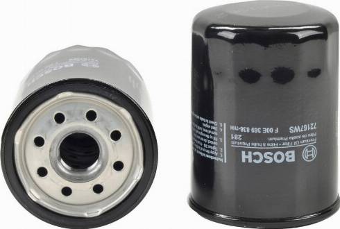 BOSCH F 00E 369 838 - Filtro olio www.autoricambit.com