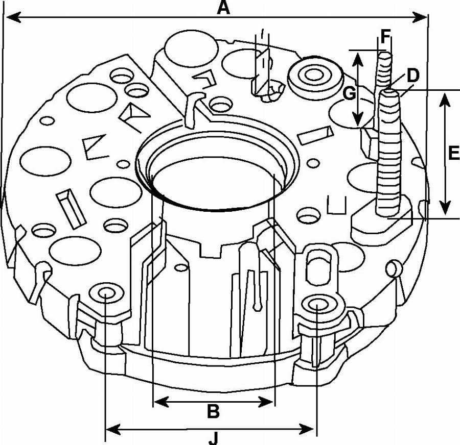 BOSCH F 032 136 581 - Raddrizzatore, Alternatore www.autoricambit.com