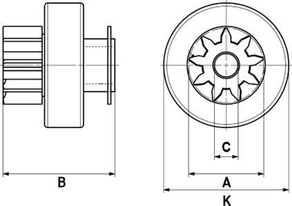 BOSCH F 032 132 005 - Pignone, Motorino d'avviamento www.autoricambit.com