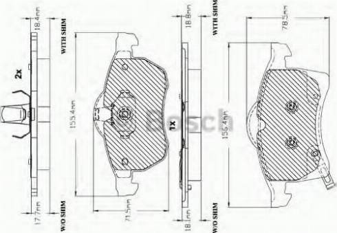 BOSCH F 03A 150 012 - Kit pastiglie freno, Freno a disco www.autoricambit.com