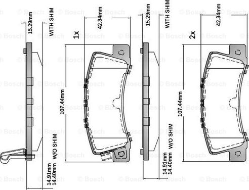 BOSCH F 03B 150 407 - Kit pastiglie freno, Freno a disco www.autoricambit.com