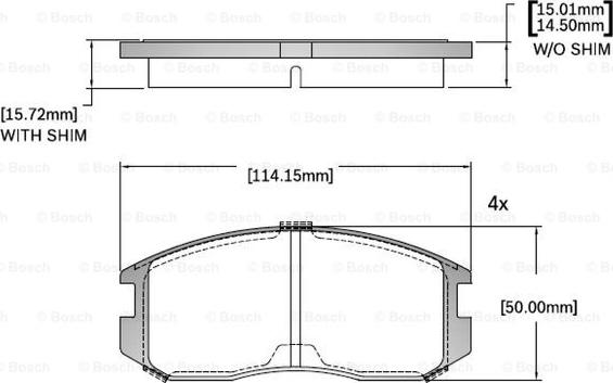 BOSCH F 03B 150 412 - Kit pastiglie freno, Freno a disco www.autoricambit.com