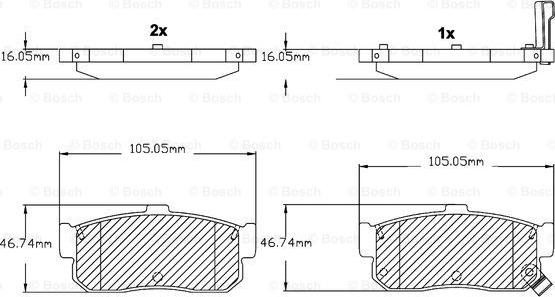 BOSCH F 03B 150 019 - Kit pastiglie freno, Freno a disco www.autoricambit.com