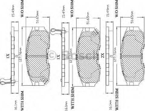 BOSCH F 03B 150 013 - Kit pastiglie freno, Freno a disco www.autoricambit.com