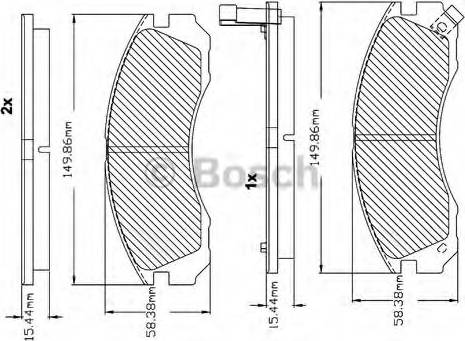 BOSCH F 03B 150 017 - Kit pastiglie freno, Freno a disco www.autoricambit.com