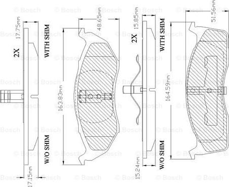 BOSCH F 03B 150 029 - Kit pastiglie freno, Freno a disco www.autoricambit.com