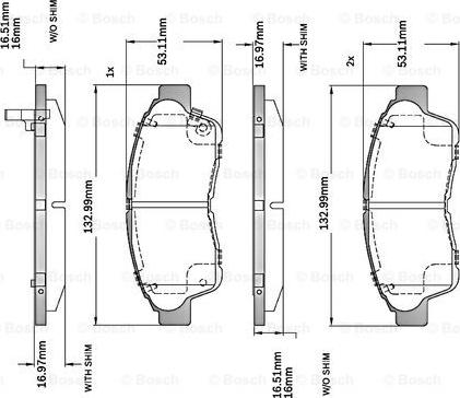 BOSCH F 03B 150 023 - Kit pastiglie freno, Freno a disco www.autoricambit.com