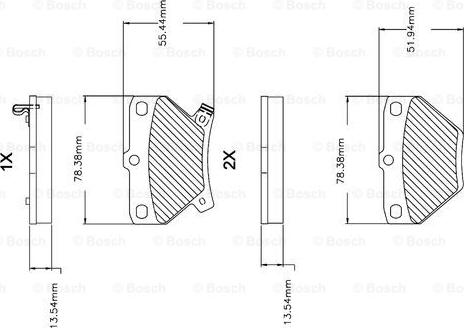 BOSCH F 03B 150 074 - Kit pastiglie freno, Freno a disco www.autoricambit.com