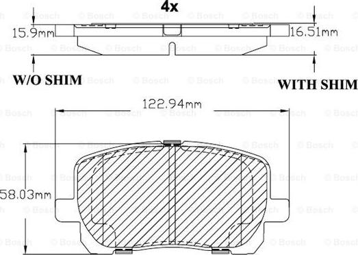 BOSCH F 03B 150 105 - Kit pastiglie freno, Freno a disco www.autoricambit.com