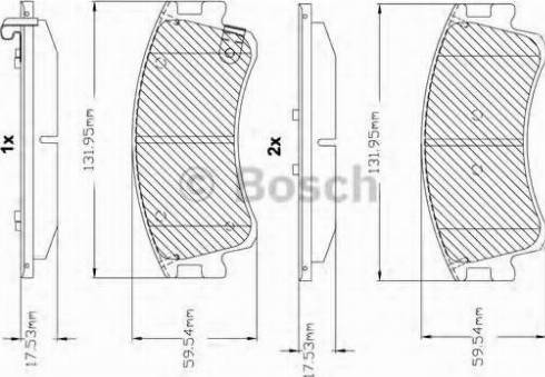 BOSCH F 03B 150 115 - Kit pastiglie freno, Freno a disco www.autoricambit.com