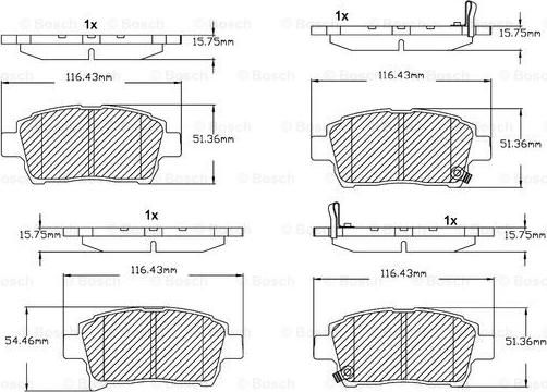 BOSCH F 03B 150 126 - Kit pastiglie freno, Freno a disco www.autoricambit.com