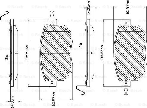 BOSCH F 03B 150 121 - Kit pastiglie freno, Freno a disco www.autoricambit.com