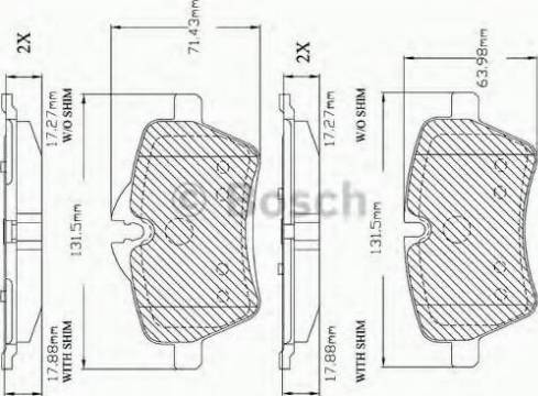 BOSCH F 03B 150 390 - Kit pastiglie freno, Freno a disco www.autoricambit.com