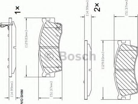 BOSCH F 03B 150 310 - Kit pastiglie freno, Freno a disco www.autoricambit.com