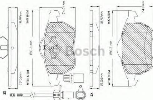 BOSCH F 03B 150 297 - Kit pastiglie freno, Freno a disco www.autoricambit.com