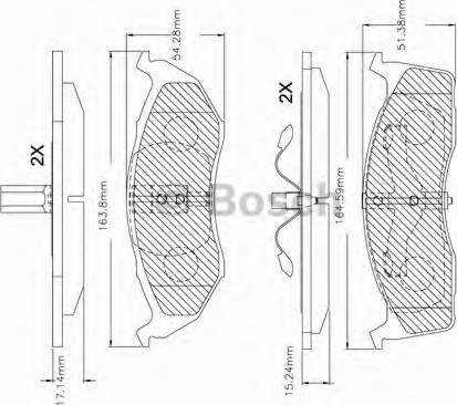 BOSCH F 03B 150 250 - Kit pastiglie freno, Freno a disco www.autoricambit.com