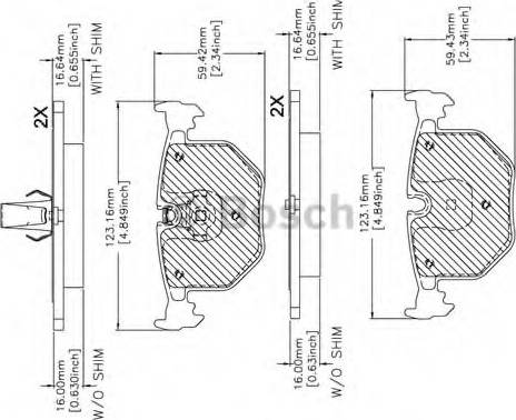 BOSCH F 03B 150 262 - Kit pastiglie freno, Freno a disco www.autoricambit.com