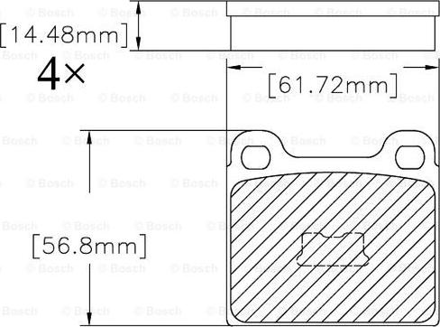 BOSCH F 03B 150 206 - Kit pastiglie freno, Freno a disco www.autoricambit.com