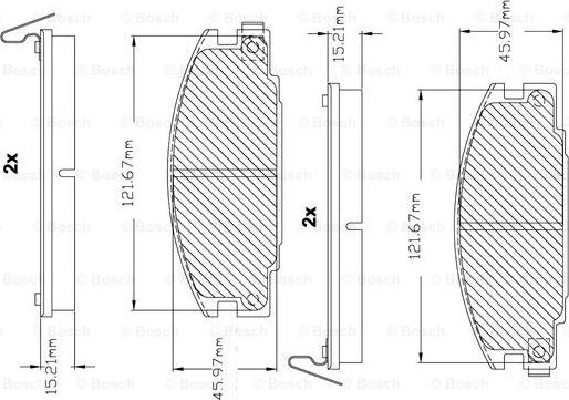 BOSCH F 03B 150 222 - Kit pastiglie freno, Freno a disco www.autoricambit.com