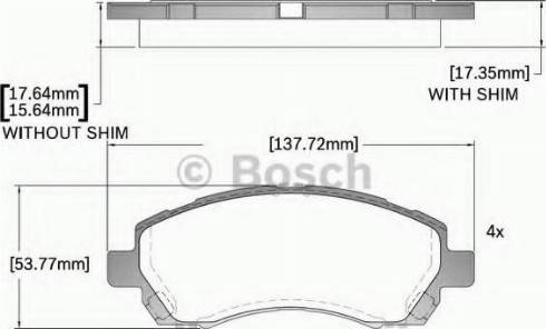 BOSCH F 03B 150 274 - Kit pastiglie freno, Freno a disco www.autoricambit.com