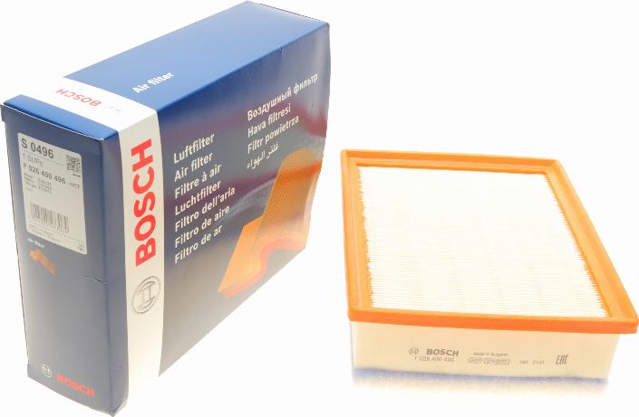 BOSCH F 026 400 496 - Filtro aria www.autoricambit.com