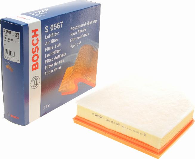 BOSCH F 026 400 567 - Filtro aria www.autoricambit.com