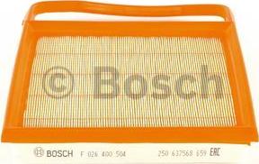 BOSCH F 026 400 504 - Filtro aria www.autoricambit.com