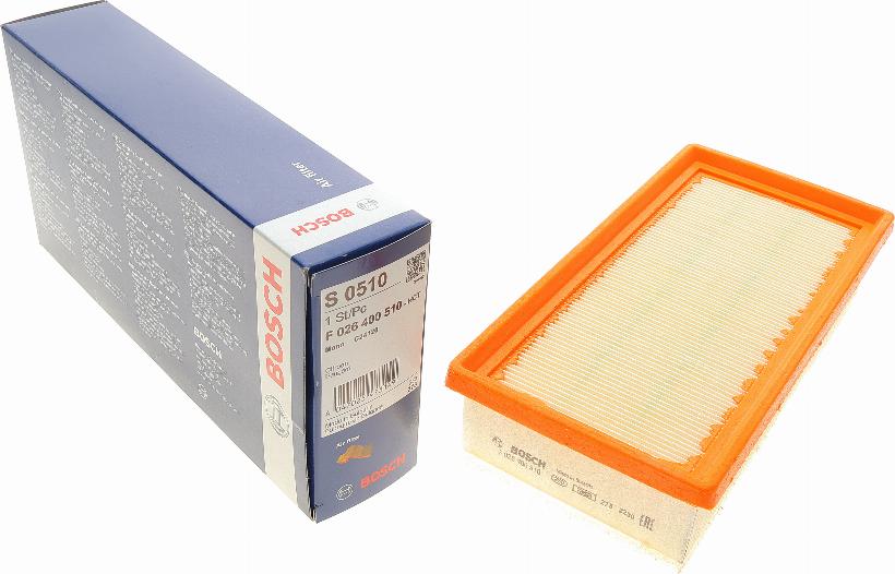 BOSCH F 026 400 510 - Filtro aria www.autoricambit.com