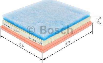 BOSCH F 026 400 511 - Filtro aria www.autoricambit.com