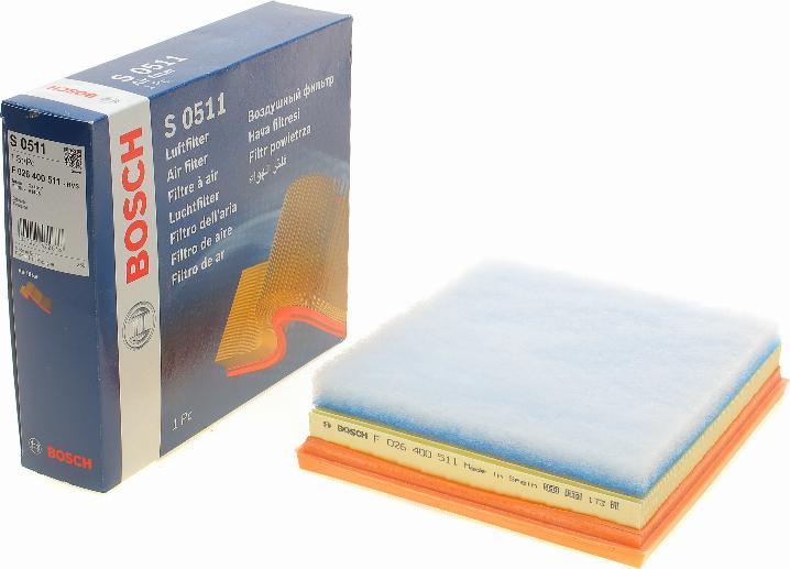 BOSCH F 026 400 511 - Filtro aria www.autoricambit.com