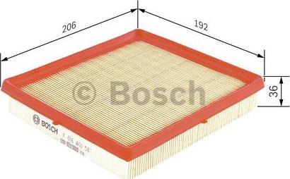 BOSCH F 026 400 581 - Filtro aria www.autoricambit.com