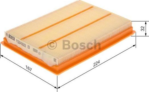 BOSCH F 026 400 602 - Filtro aria www.autoricambit.com