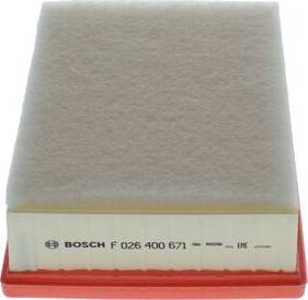 BOSCH F 026 400 671 - Filtro aria www.autoricambit.com