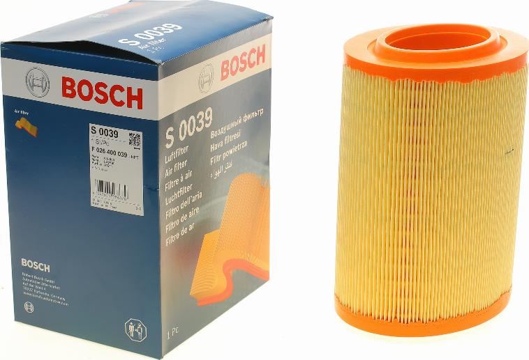 BOSCH F 026 400 039 - Filtro aria www.autoricambit.com