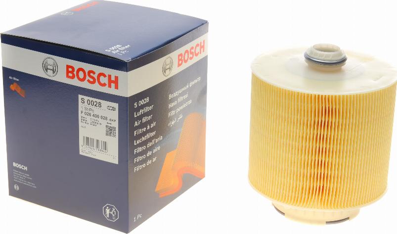 BOSCH F 026 400 028 - Filtro aria www.autoricambit.com