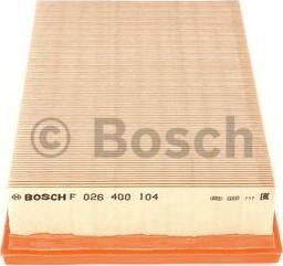 BOSCH F 026 400 104 - Filtro aria www.autoricambit.com