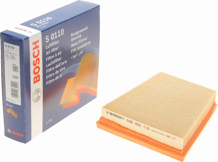 BOSCH F 026 400 110 - Filtro aria www.autoricambit.com