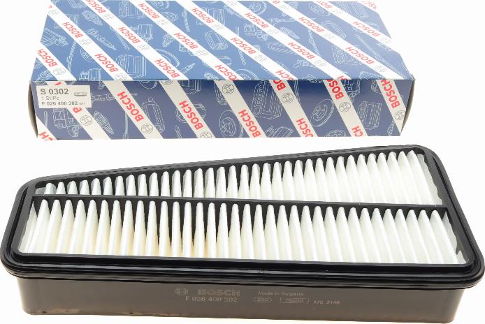 BOSCH F 026 400 302 - Filtro aria www.autoricambit.com