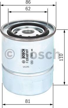 BOSCH F 026 402 011 - Filtro carburante www.autoricambit.com