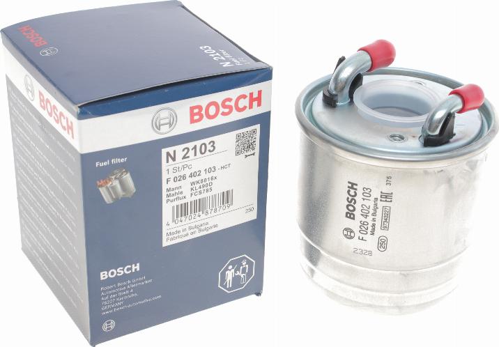 BOSCH F 026 402 103 - Filtro carburante www.autoricambit.com