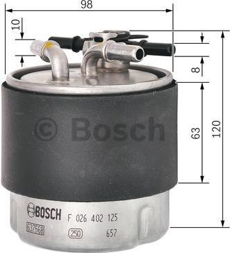 BOSCH F 026 402 125 - Filtro carburante www.autoricambit.com