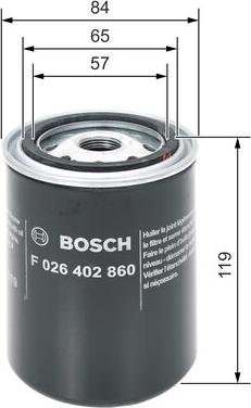 BOSCH F 026 402 860 - Filtro carburante www.autoricambit.com