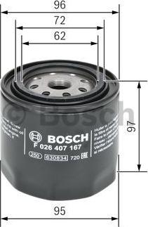 BOSCH F 026 407 167 - Filtro olio www.autoricambit.com