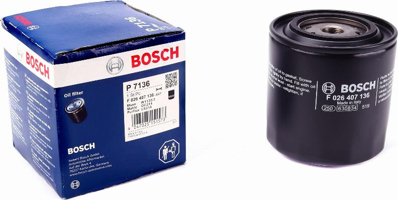 BOSCH F 026 407 136 - Filtro olio www.autoricambit.com