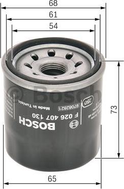 BOSCH F 026 407 130 - Filtro olio www.autoricambit.com