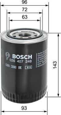 BOSCH F 026 407 248 - Filtro olio www.autoricambit.com